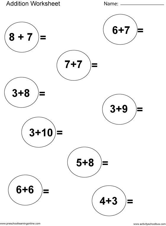 first grade addition worksheets math in space
