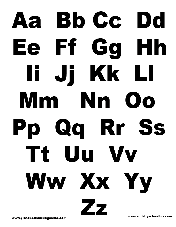 Free Printable alphabet & printable letters for kids.