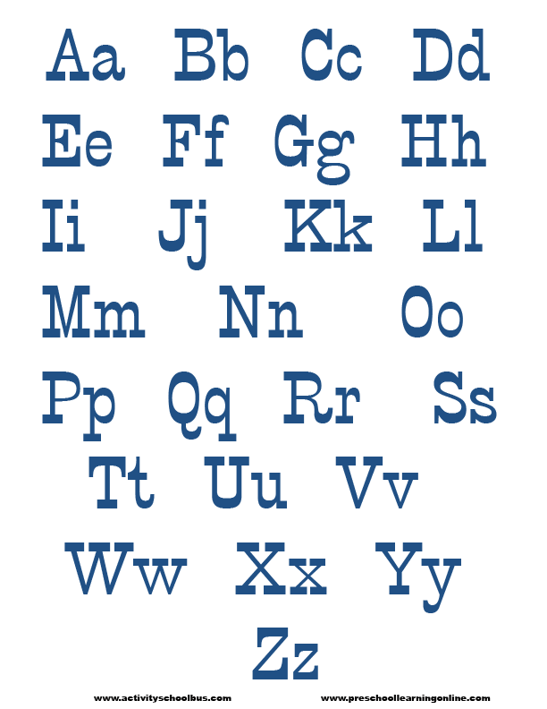 Printable alphabet & printable letters for kids!